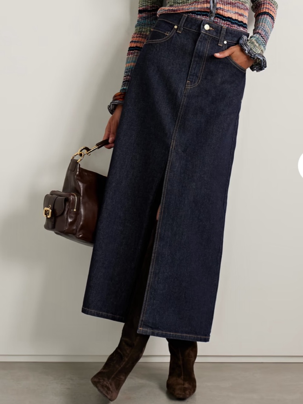 Ulla Johnson Anais Denim Maxi Skirt